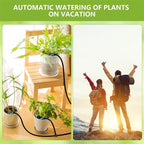 Automatic Plant Watering System with Programmable Timer, Self Drip Irrigation Device for Indoor Potted Plants, USB Rechargeable 1800mAh, Vacation Plant Waterer