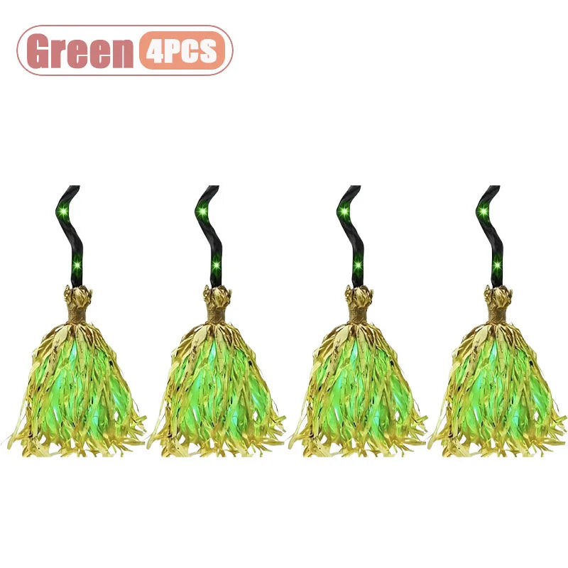 Animated Witch Broom - Walks, Glows & Talks