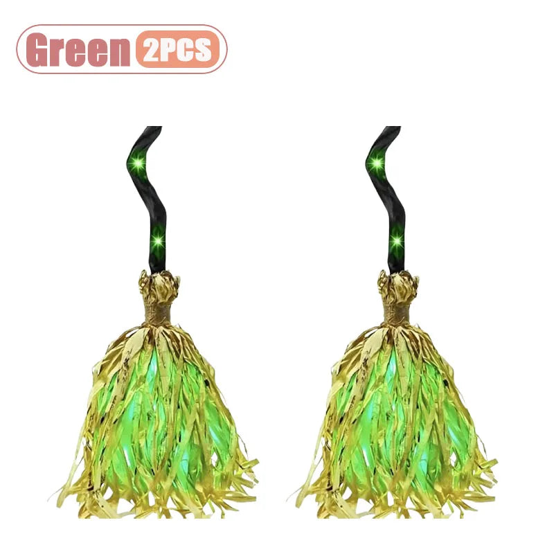 Animated Witch Broom - Walks, Glows & Talks