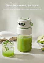 Portable Blender – 1000ml USB Rechargeable Smoothie Maker with Stainless Steel Blades | Cordless Personal Juicer for Shakes, Fruit & Travel