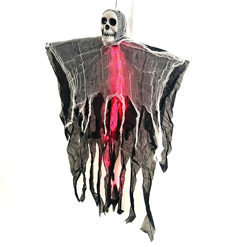 Hanging LED Skull - Glowing Halloween Decor