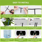 Automatic Plant Watering System with Programmable Timer, Self Drip Irrigation Device for Indoor Potted Plants, USB Rechargeable 1800mAh, Vacation Plant Waterer