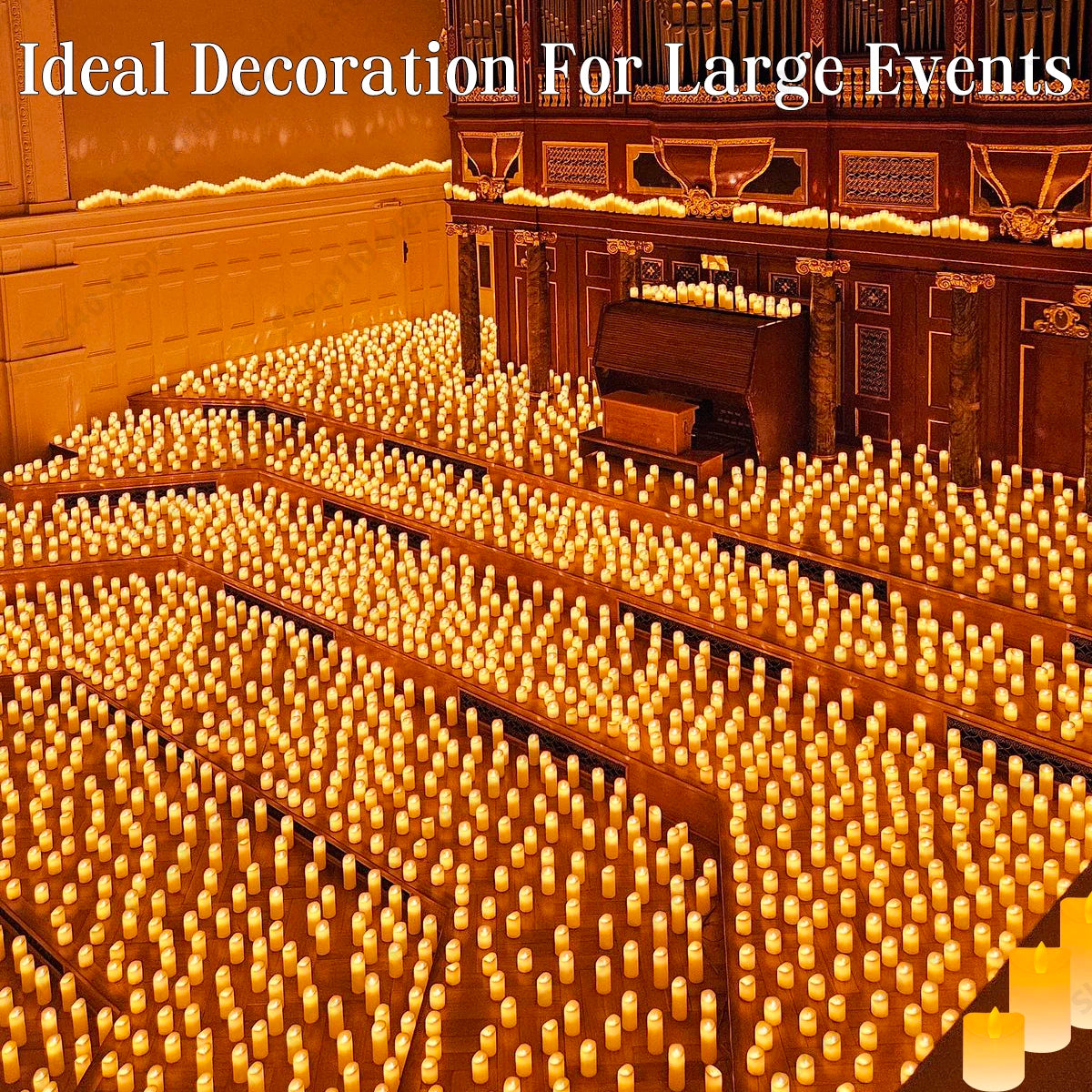 9-72Pcs Flameless Candles Flickering LED Candles Dancing Flames Battrty Operated Wedding Candlelight Concert Dinner Home Decor