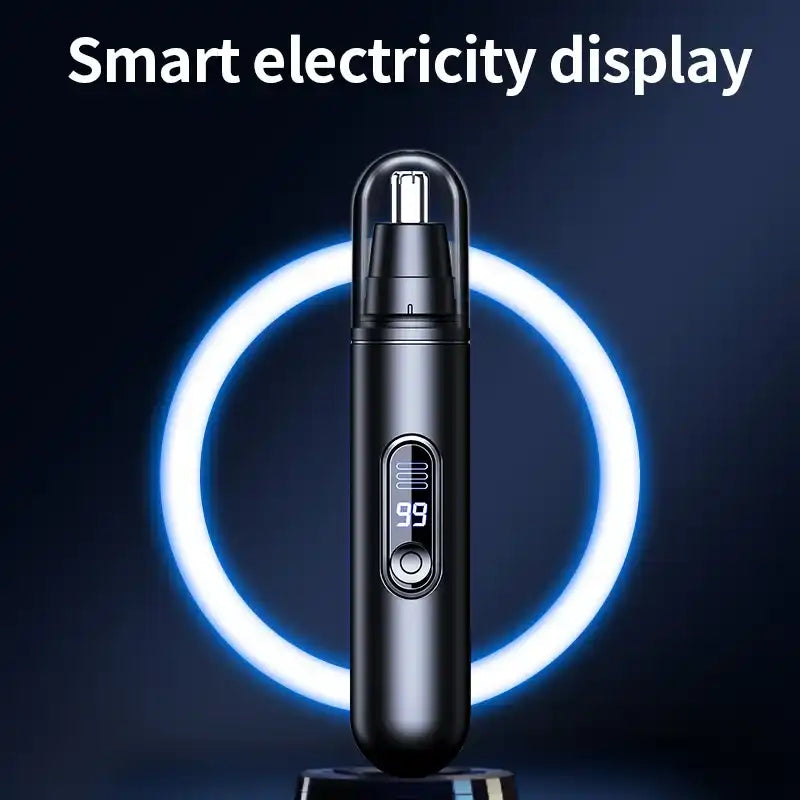 HOMEFISH Men's Electric Nose Hair Trimmer USB Rechargeable Painless Nose Ear Eyebrow Hair Remover Portable Mini Clipper