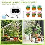Automatic Plant Watering System with Programmable Timer, Self Drip Irrigation Device for Indoor Potted Plants, USB Rechargeable 1800mAh, Vacation Plant Waterer