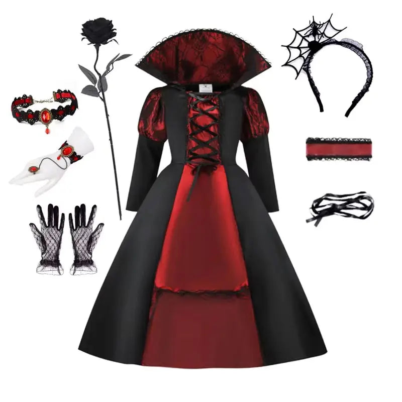 girls-vampire-costume-set-black-rose-gloves-zaranss-mart
