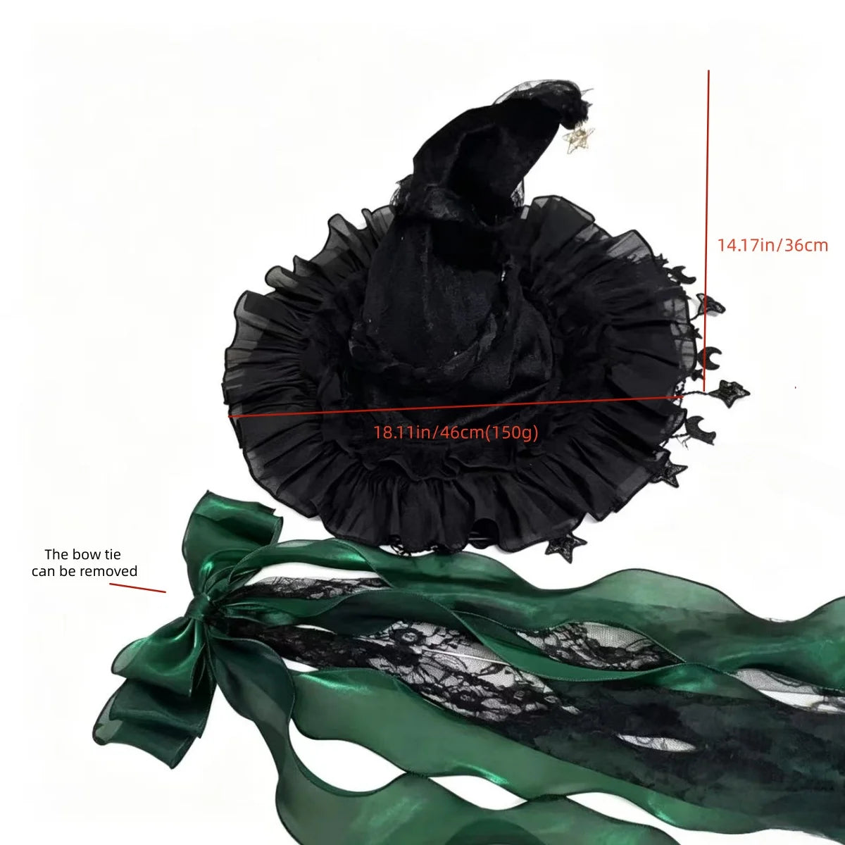 velvet-witch-hat-green-ribbon-lace-detail-zaranss-mart